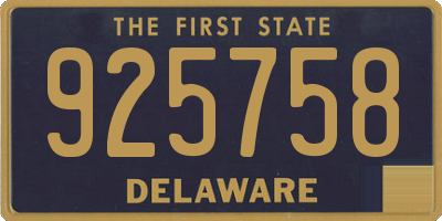 DE license plate 925758