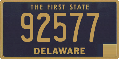 DE license plate 92577
