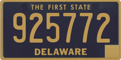 DE license plate 925772
