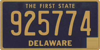 DE license plate 925774