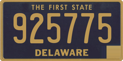 DE license plate 925775