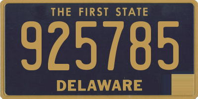 DE license plate 925785