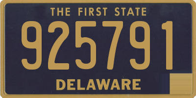 DE license plate 925791
