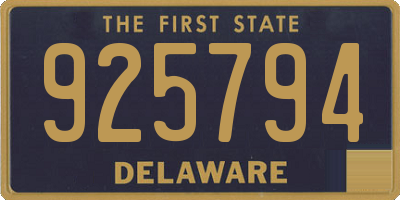 DE license plate 925794