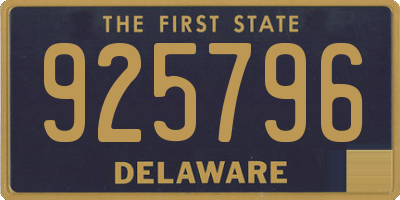 DE license plate 925796