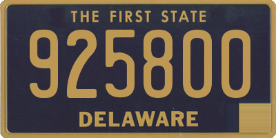 DE license plate 925800