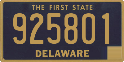 DE license plate 925801