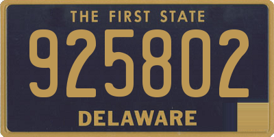 DE license plate 925802