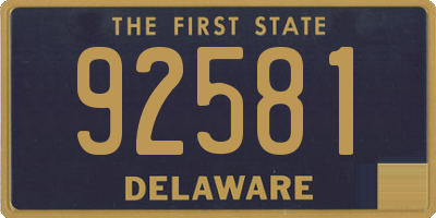 DE license plate 92581