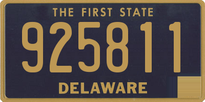 DE license plate 925811