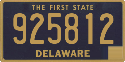 DE license plate 925812