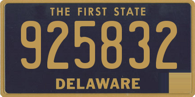 DE license plate 925832