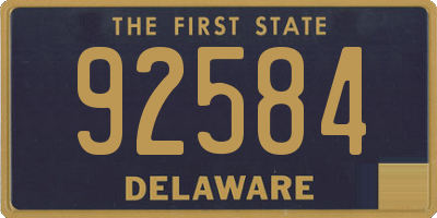 DE license plate 92584