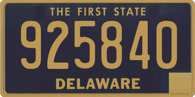 DE license plate 925840