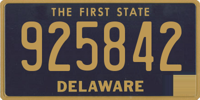 DE license plate 925842