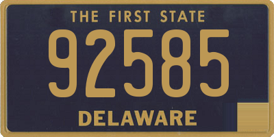 DE license plate 92585