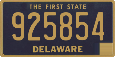 DE license plate 925854