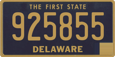 DE license plate 925855