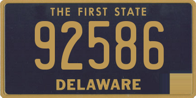 DE license plate 92586