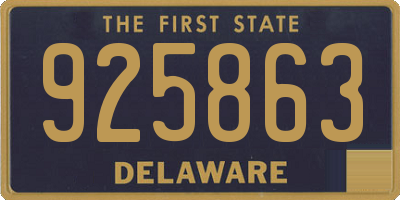 DE license plate 925863