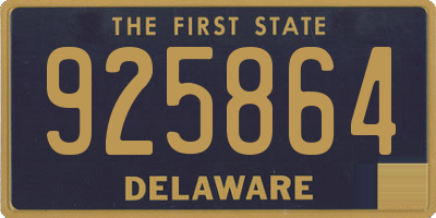 DE license plate 925864