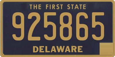DE license plate 925865