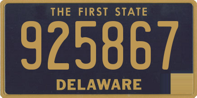 DE license plate 925867