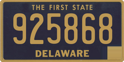 DE license plate 925868