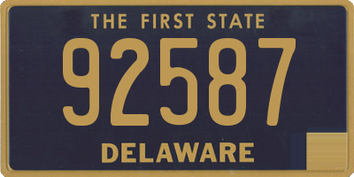 DE license plate 92587