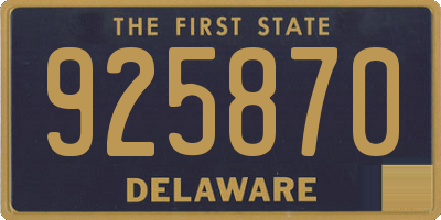 DE license plate 925870