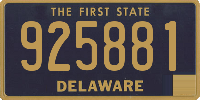 DE license plate 925881