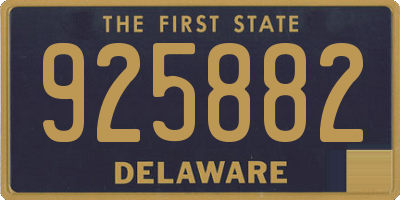 DE license plate 925882