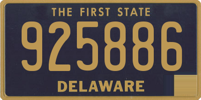 DE license plate 925886