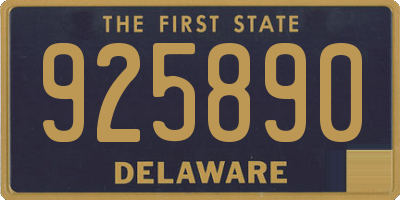 DE license plate 925890