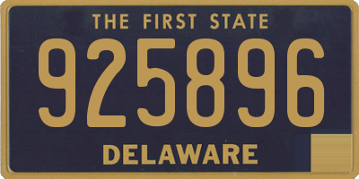 DE license plate 925896