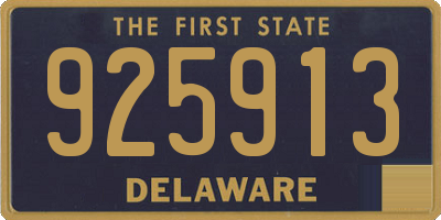 DE license plate 925913