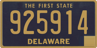 DE license plate 925914