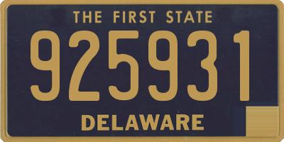 DE license plate 925931