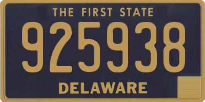 DE license plate 925938