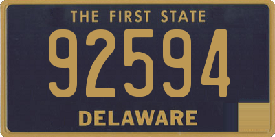 DE license plate 92594