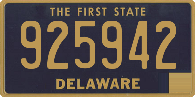 DE license plate 925942