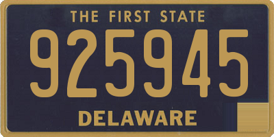 DE license plate 925945