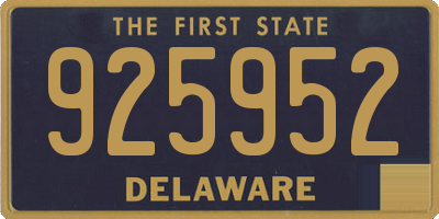 DE license plate 925952