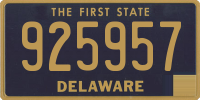 DE license plate 925957