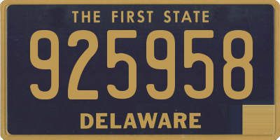 DE license plate 925958