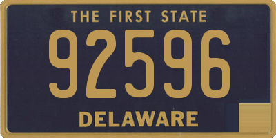 DE license plate 92596