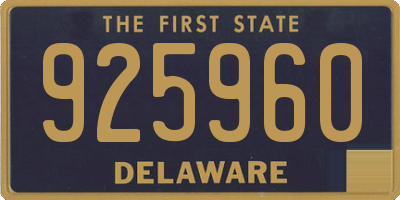 DE license plate 925960