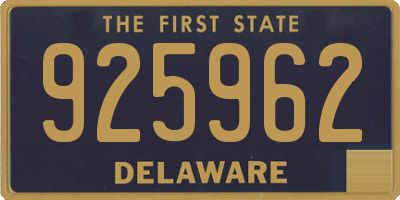 DE license plate 925962
