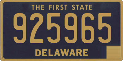 DE license plate 925965