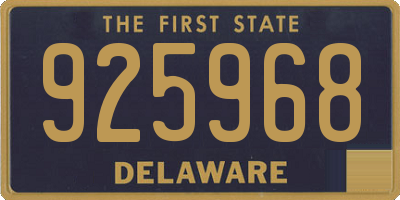 DE license plate 925968